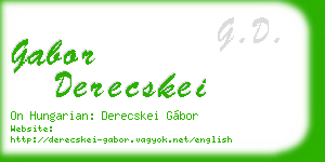 gabor derecskei business card